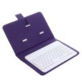 Wireless Keyboard with Protective Cover Mobile Phone Keyboard Leather Case Protective Case with Data Cable