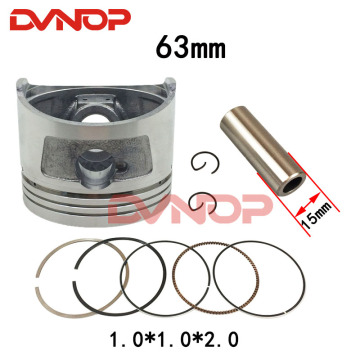 Motorcycle 63 mm Piston 15 mm Pin Ring 1.0*1.0*2.0 mm Set Kit Assembly For LONCIN CB200 CB 200 Off Road Dirt Bike Engine Spart