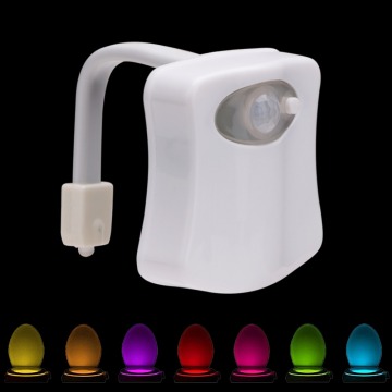 PIR Motion Sensor Toilet Light Portable Light Control 8 Colors LED Night Lamp WC Toilet Bowl Seat Lamp for Children Kids Elderly