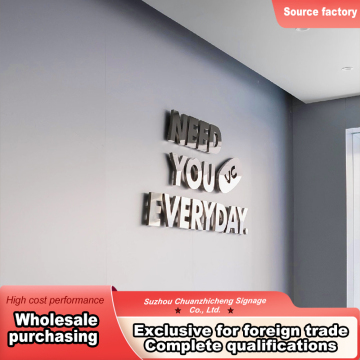 Polished Mirror Finish Indoor Reception Logo Letters