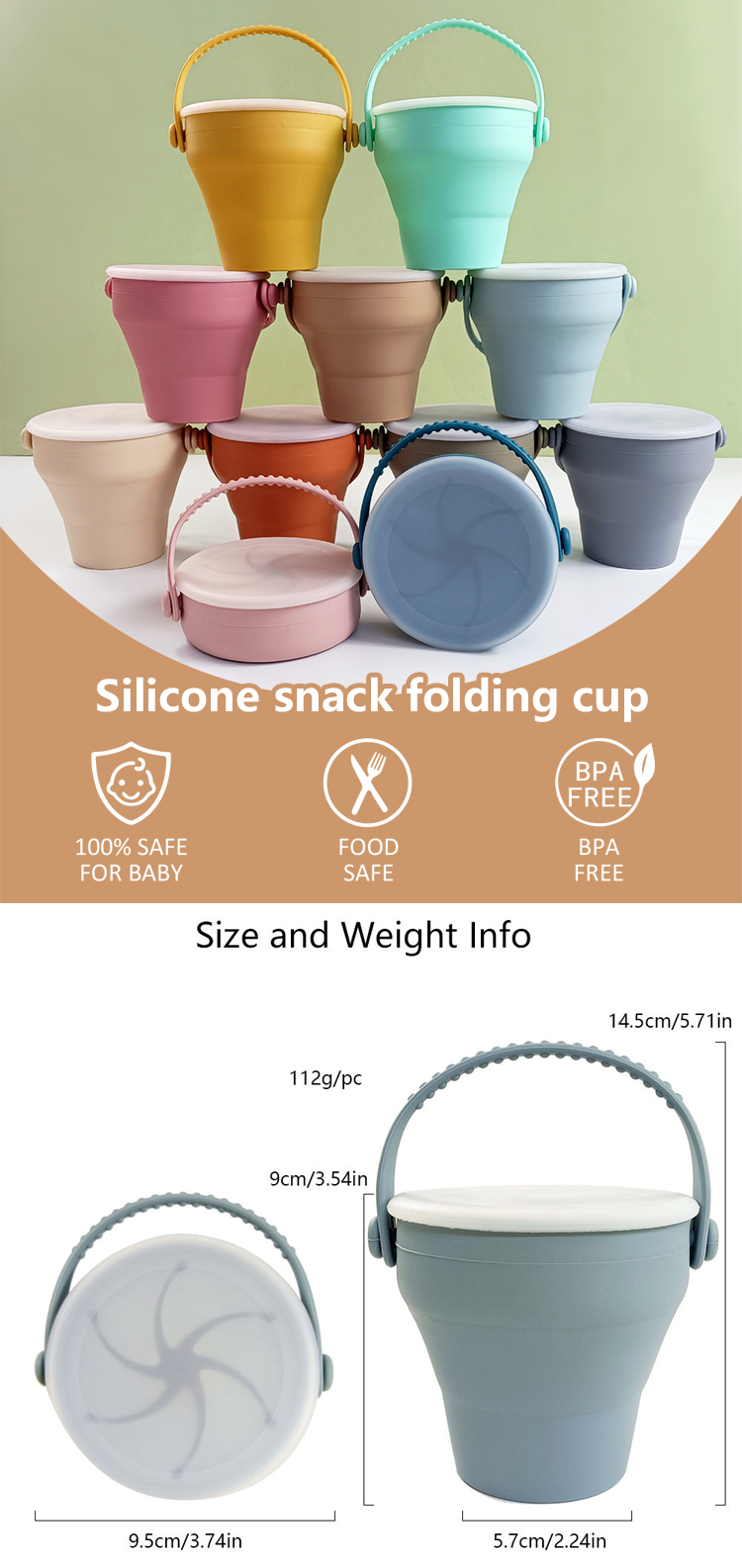 silicone snack cup MFZ-C015