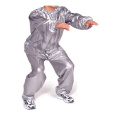Heavy Duty Fitness Weight Loss Sweat Sauna Suit Exercise Gym Anti-Rip Silver