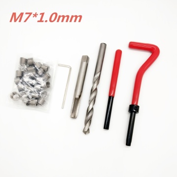 25pcs M7*1.0 Car Pro Coil Drill Tool Metric Thread Repair Insert Kit for Helicoil Car Repair Tools Coarse Crowbar