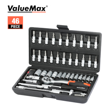 ValueMax Hand Tool Sets Car Repair Tool Kit Set Mechanical Tools Box for Home 1/4-inch Socket Wrench Set Ratchet Screwdriver Kit