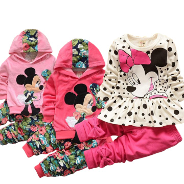 2020 Fashion New Minnie Girls Clothing Set Spring Casual Cotton Hooded Children's Clothing All Girls Hooded Children's Clothing