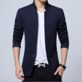 Chinese Collar Mao Suit Jacket Mens Slim Fit Blazer For Men Plus Size Mens Blazers Black Blue Grey Red 3XL 4XL 5XL