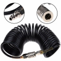 1 Piece 1/4 Inches 200 PSI Quick Coupler Tube Black Air Hose Fitting Coil Pneumatic Compressor Tool Parts