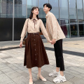 Autumn fine shirt fashion corduroy jacket man couples clothes