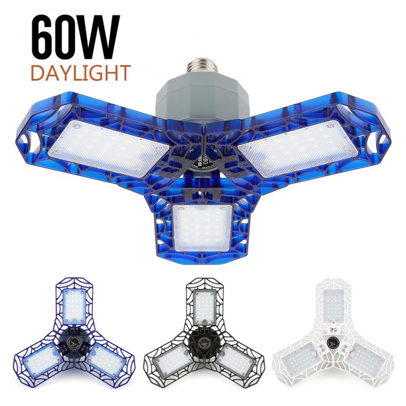 360 Degrees 40W 60W Triple Garage Light Glow Deformable Light Indoor Garage Light Premium 6000 Lumens LED Light For Workshop