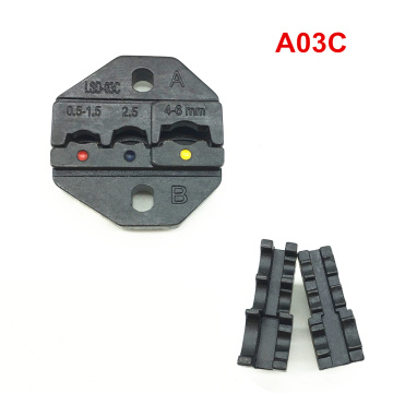 Crimping dies jaws A03C for pre insulated terminal and connector 20-10AWG 0.5-6mm2