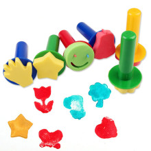 6PCS/Set Sponge Painting Brush Children Painting Brush Flower Stamp Kids DIY Graffiti Drawing Toys