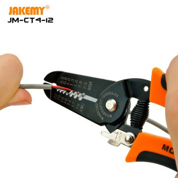 JM-CT4-12 Professional Wire Cutter Electric Stripper Hand Crimper Pliers Ratchet type Ferrules Lug Cable Terminal Crimping Tool