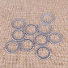 DWCX Universal 10Pcs Silver Aluminum Alloy Car Engine Oil Crush Washers Drain Plug Gaskets 18mm ID. 25.5mm OD.