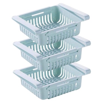 3 Pack Fridge Drawer Organizer,Retractable Refrigerator Organizer ,Refrigerator Storage Containers for Hanging Fruit