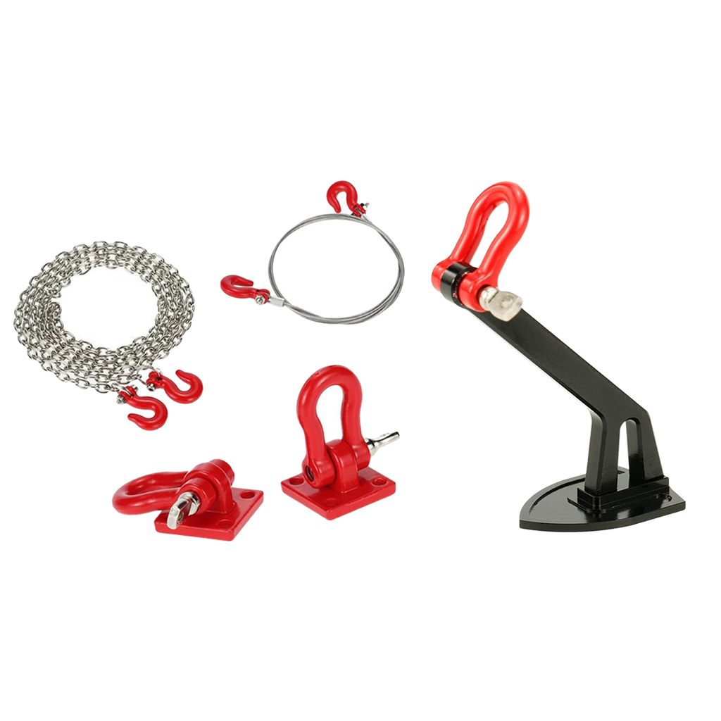 RC Tow Hook Steel Chain Winch Anchor For 1/10 RC Crawler Axial SCX10 D90