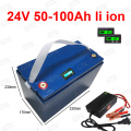 GTK 24V 100AH 50Ah 50Ah 80Ah 120Ah Lithium ion Battery li ion with BMS 7S for Golf Cart Forklift fork carava Camper +10A Charger