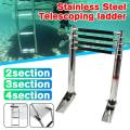 2/3/4 Steps 304 Stainless Steel Pulley Marine Hardware Under Platform Ladder For Boat Accessories Marine