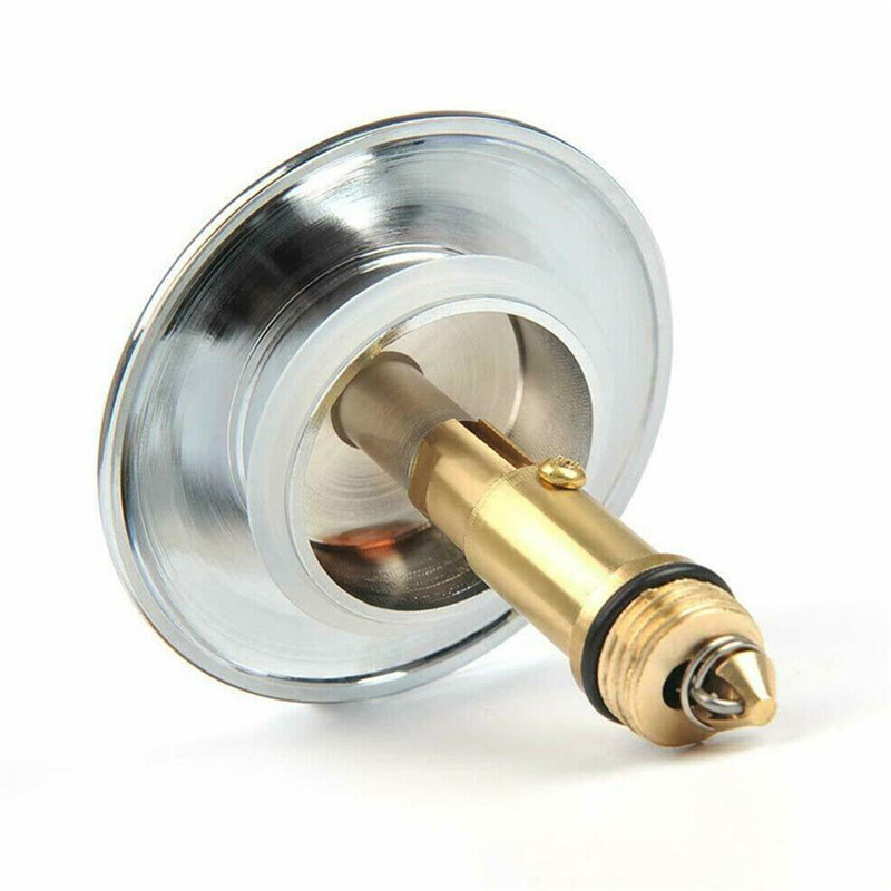 66mm Basin Pop-up Drain Push Button Copper Bounce Core Plug Shower Floor Drain Hair Catcher Basin Bathroom Faucet Accessories