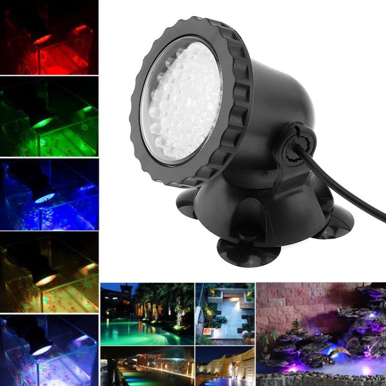 5pcs/lot 12V LED Underwater Spotlight Lamp Color Changing Waterproof Spot Light for Garden Fountain Fish Tank Pool Pond Lighting