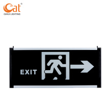 Wall mounted emergency glass exit sign