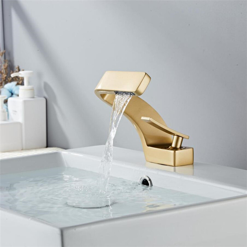 Tuqiu Basin Faucet Modern Black Bathroom Mixer Tap Brushed Gold/Nickel/Chrome Wash basin Faucet Hot and Cold Sink Faucet New