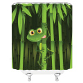 Funny Green Plant Frog Shower Curtains Bathroom Bath Curtain Waterproof With Hooks 3D Printed 180*200cm Polyester Bath Screen
