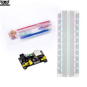 Electronics fun Kit Power Supply Module, Jumper Wire, 830 Breadboard Starter Kit for Arduino