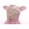 New Princess dress of Girl Kids embroidery Dress Flower Girl Toddler Elegant Dress Vestido Infantil Formal Party Dress Gold