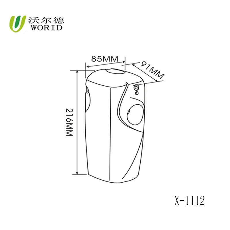 X-1112 Automatic air freshener for hotel home toilet perfume sprayer machine diffuser deodorization aerosol fragrance dispenser