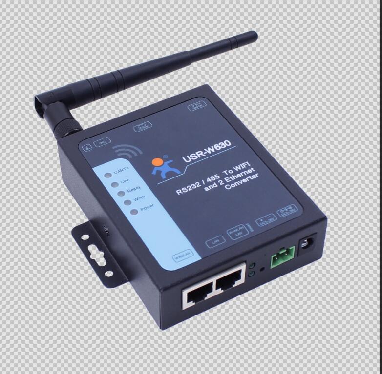 USR-W630 Industrial Serial to WIFI and Ethernet Converter Supports 2 Ethernet Ports, Modbus RTU