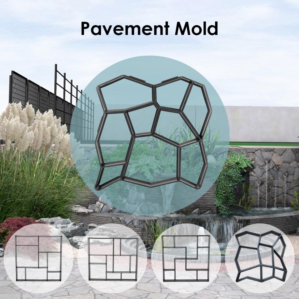 DIY Manually Road Garden Path Maker Pavement Mold Paving Cement Concrete Brick Mould Garden Stone Road for Garden Home