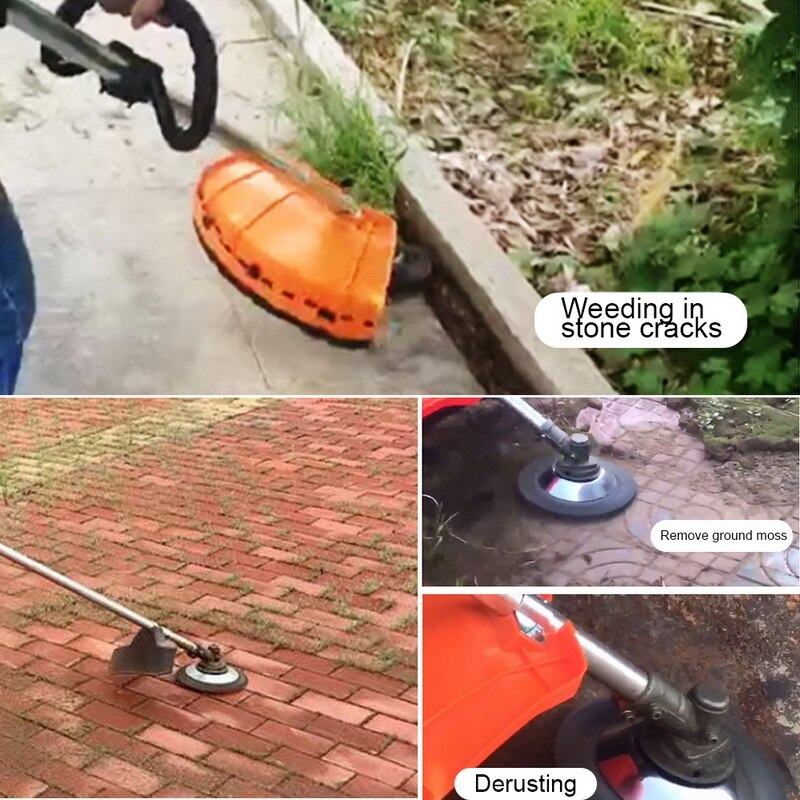 Grass Trimmer Head Steel Wire Trimming Head Rusting Brush Cutter Dust Removal Weeding Plate Mower Wire Weeding Head Lawn Mower