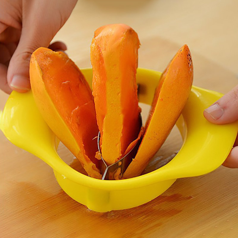 1pc Stainless Steel Mango Cut Creative Kitchen Mango Splitter Fruit Kitchen Gadget Accessories Peach Slicer Cutter