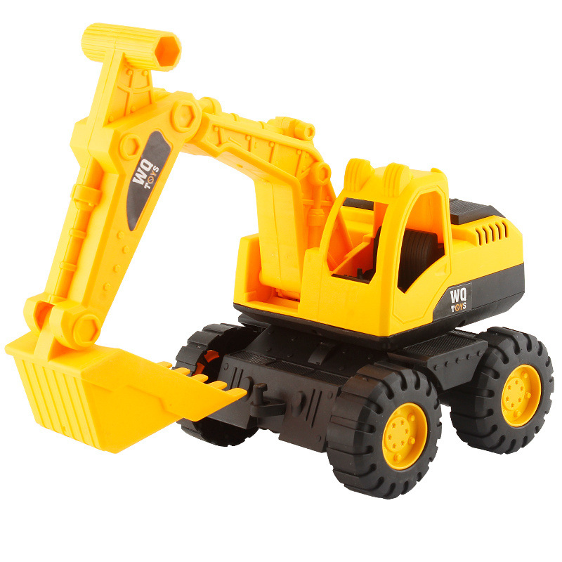 Baby Classic Simulation Large Engineering Suit Car Fall Resistance Toy Excavator Model Bulldozer Drilling Truck Gift for Boy