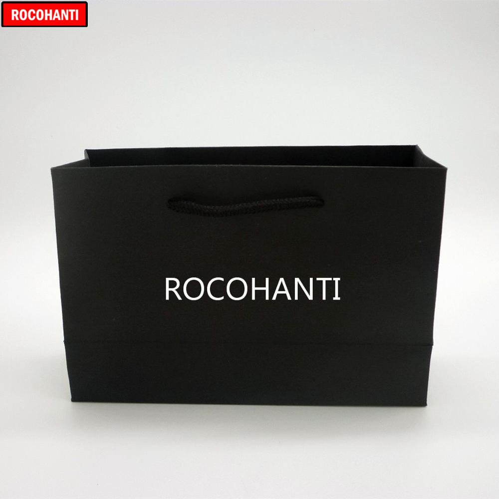 100x Custom LOGO Printed Cotton Handle Black Shopping Paper Gift Bags for Cosmetic Jewelry Clothes Packaging Wedding Party Favor