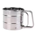 Stainless Steel Mesh Flour Sifter Mechanical Baking Icing Sugar Shaker Sieve Cup Shape Bakeware Baking Pastry Tools