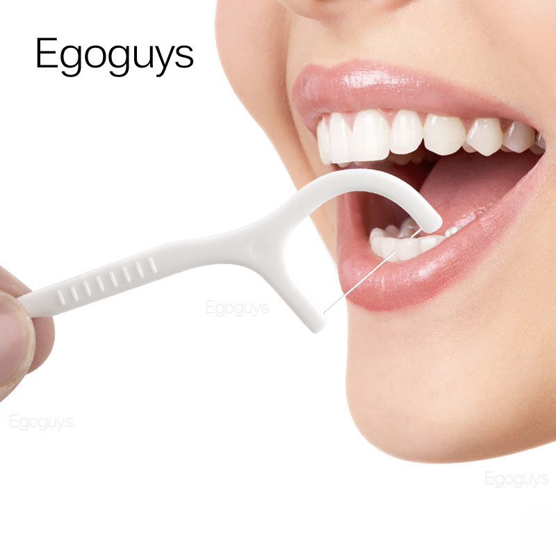100 Pcs/Lot Disposable Dental Flosser Interdental Brush Teeth Stick Toothpicks Floss Pick Oral Gum Teeth Cleaning Care