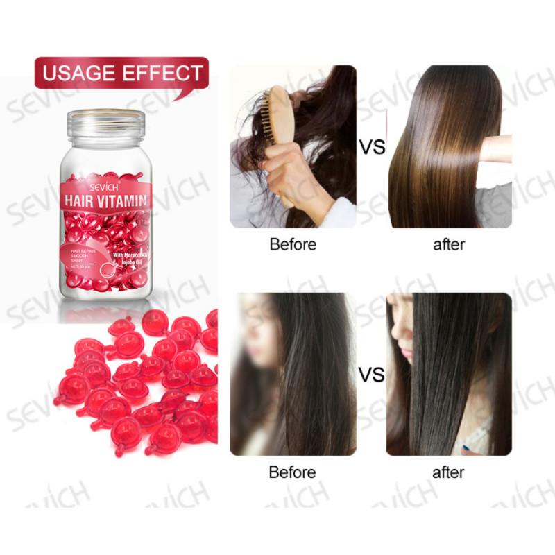 30Pcs Hair Vitamin Capsule Keratin Complex Oil Smooth Silky Hair Mask Repair Damaged Hair Serum Anti Hair Loss Care TSLM1