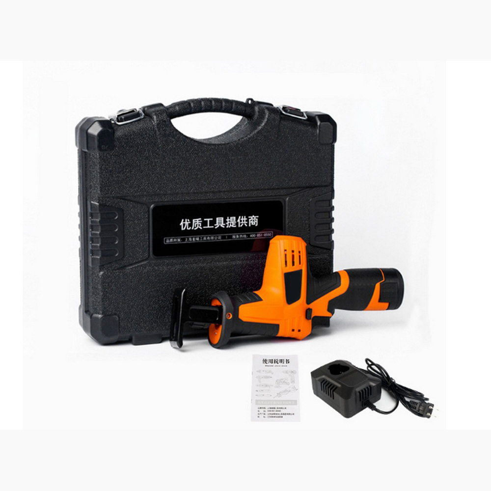 Lithium Reciprocating Saw 12V Electric Chainsaw Cordless Portable Wood Metal Cutting Saw Saber Saw Chain Saw Power Tool