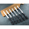 6 pieces 12 pieces stainless steel steak knife black handle dinner knife set restaurant tableware set