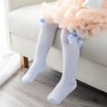 Children's Socks Mesh Bow Baby Socking Summer Thin Anti-mosquito Socks Toddler Girls Princess Bowknet Striped Leg Warmers