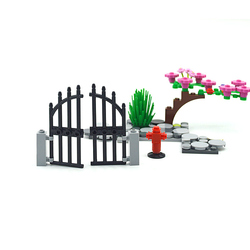 City door windows Accessories Building Blocks House Fence Stairs Ladder MOC Parts Bricks Toy for kid Compatible All Brands Hot