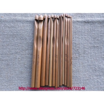 12 SIZE Sweater knitting Circular Bamboo Handle Crochet Hooks Smooth Weave Craft Needle 3MM5MM 6MM 7MM 8MM 10MM 18MM 20MM 25MM