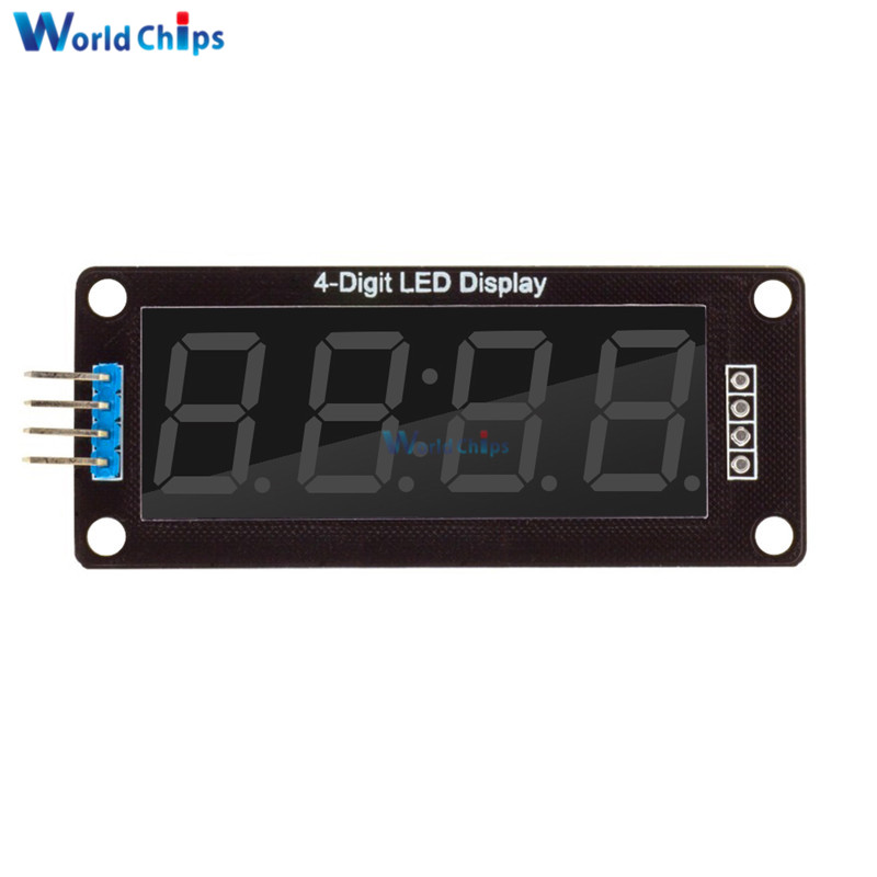 4-Digit LED 0.56" Display Tube (decimal) 7-Segments Blue LED Display TM1637 Clock Double Dots Module 0.56 Inch For Arduino