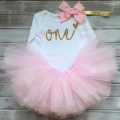 Newborn Baby Clothing Sets Baby Rompers Skirt Headband Suits One Year Birthday Outfits Infant Party Wear Baby Girl Clothes Set