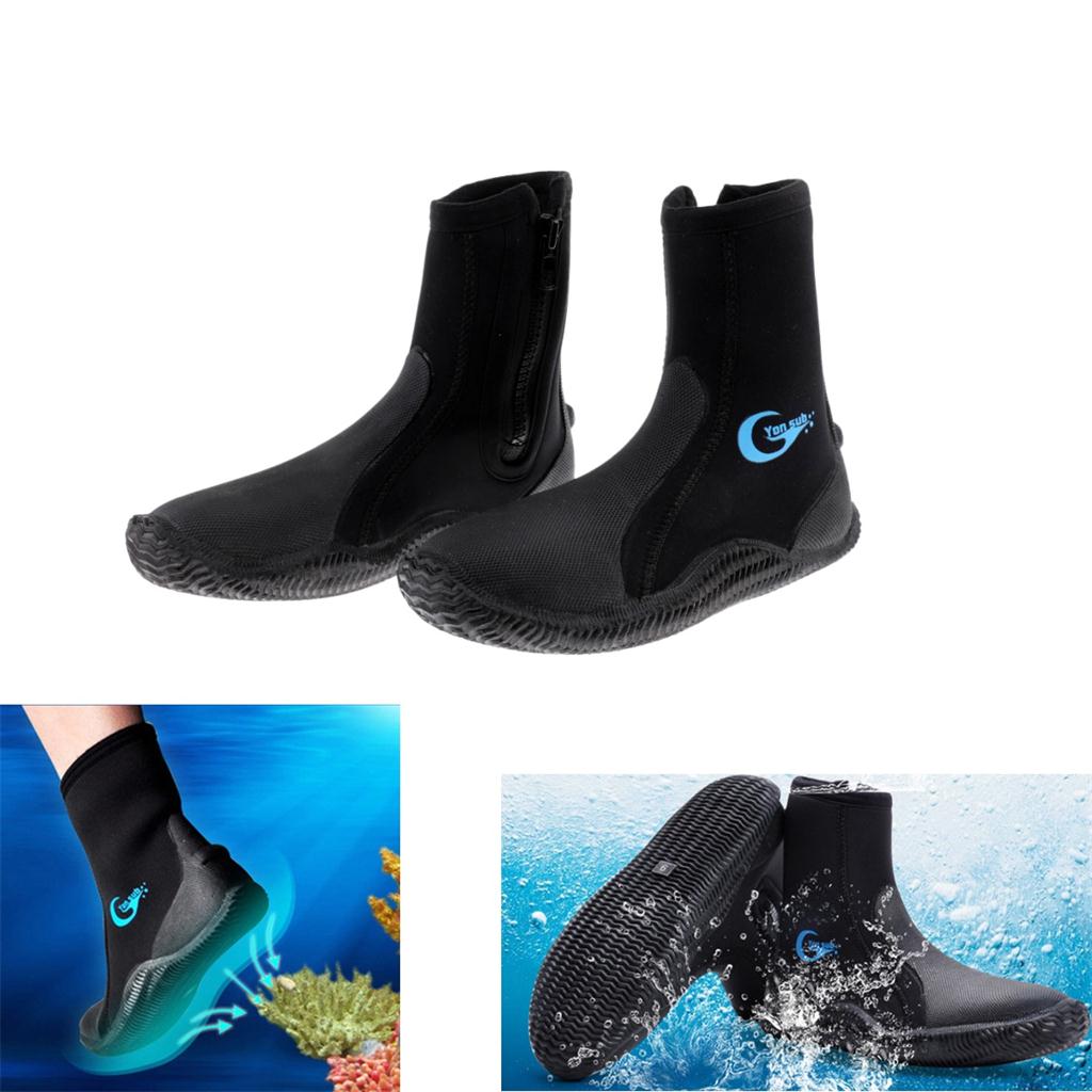 Professional 5mm Neoprene Antiskid Scuba Diving Boots Snorkeling Jetski Kayak Canoe Fishing Swim Beach Wetsuit Shoes