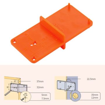 35mm 40mm Hinge Hole Drilling Guide Locator Hole Opener template Door Cabinets DIY Tool For Woodworking tool B95A