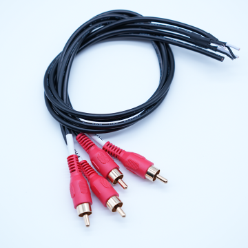 Custom 4-channel RCA audio cable assembly