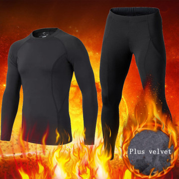 Plus Velvet Thickening Set Thermal Underwear Men Compression Long Johns Keep Warm Winter Inner Wear Clothes Tracksuit Bodyhose