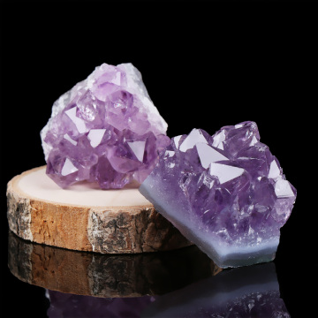 1PC Natural Amethyst Cluster Quartz Crystal Mineral Specimen Healing Stones Gift Rough Ore Geography Teaching Dream Home Decor